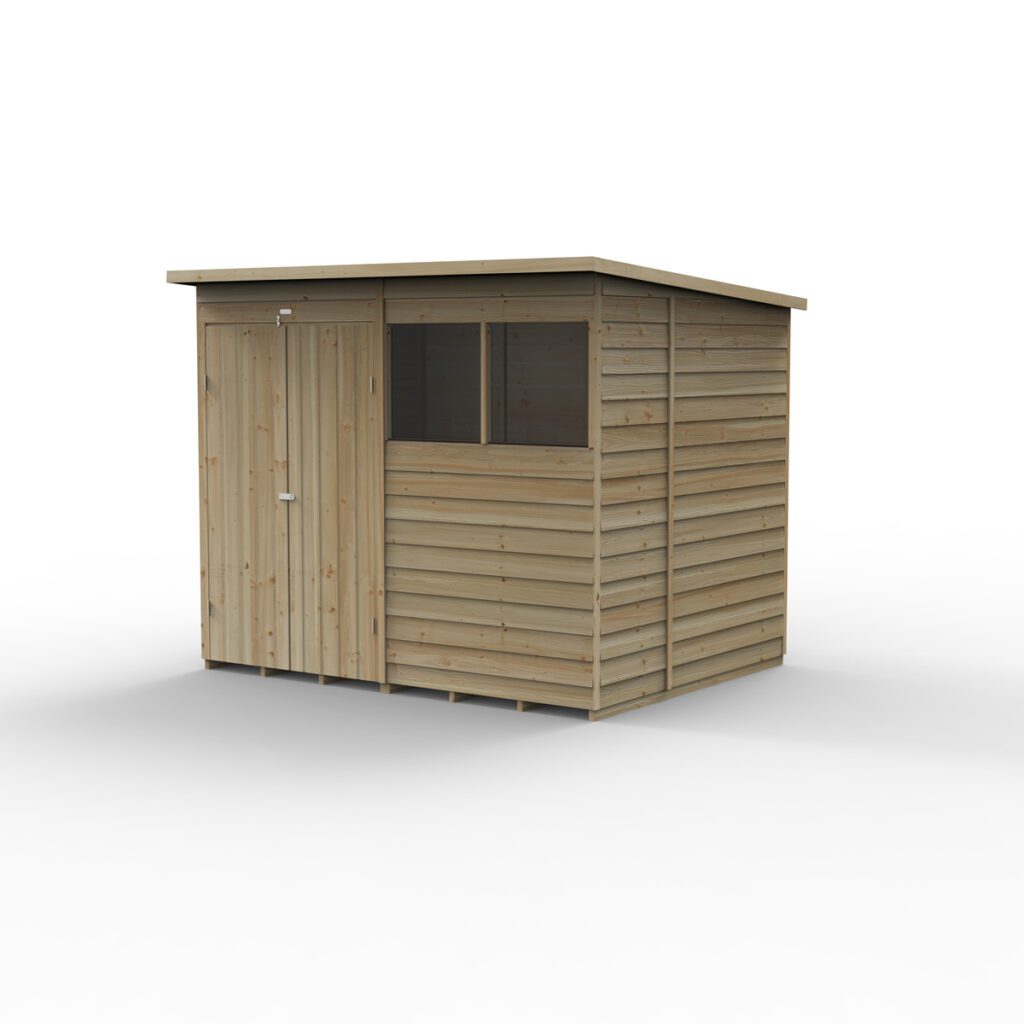 4LIFE Pent Shed 8×6 – 2 Windows – Double Door 5013053203880 2